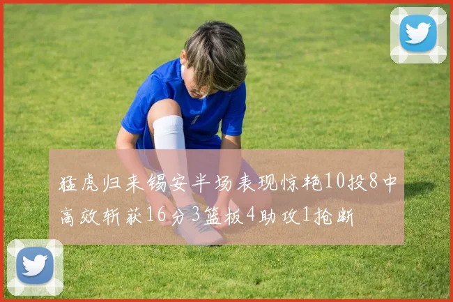 猛虎归来锡安半场表现惊艳10投8中高效斩获16分3篮板4助攻1抢断